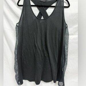 Chic Black Mesh Detail Tank Top